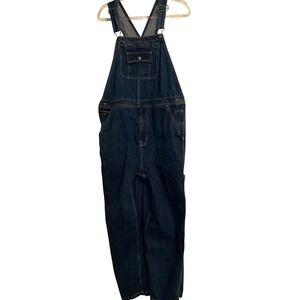 Craftsman Men's Dark Wash Denim Bib Overalls Size 34x30 Carpenter Style